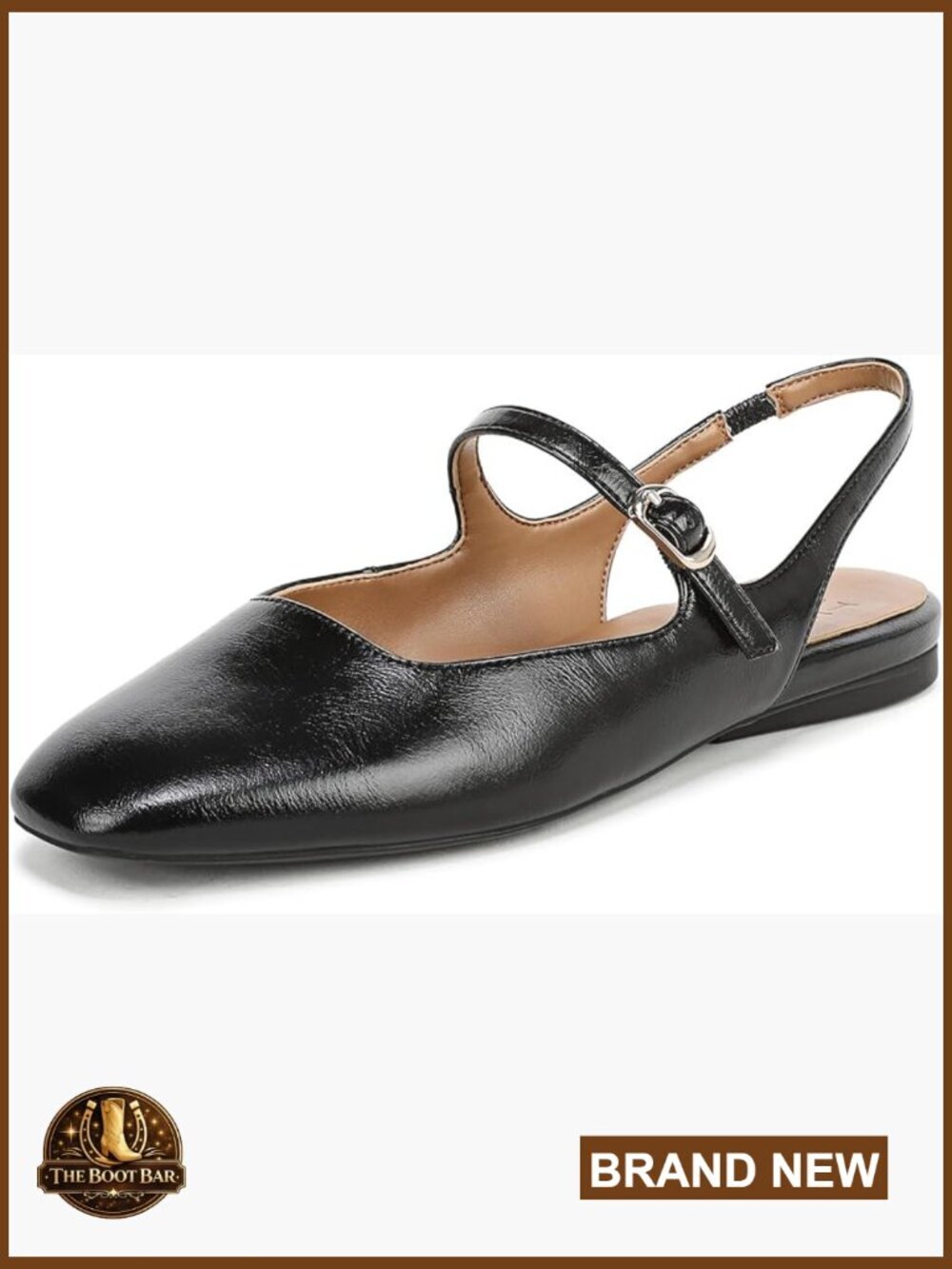 Women's Anikka Mary Jane Flat Slingback Square Toe Cushioned